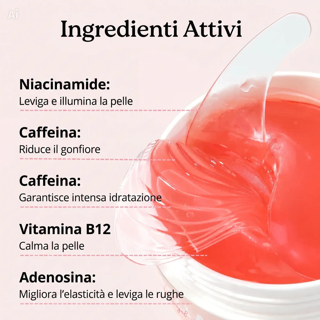 Cerotti oculari in idrogel di peptidi e collagene
