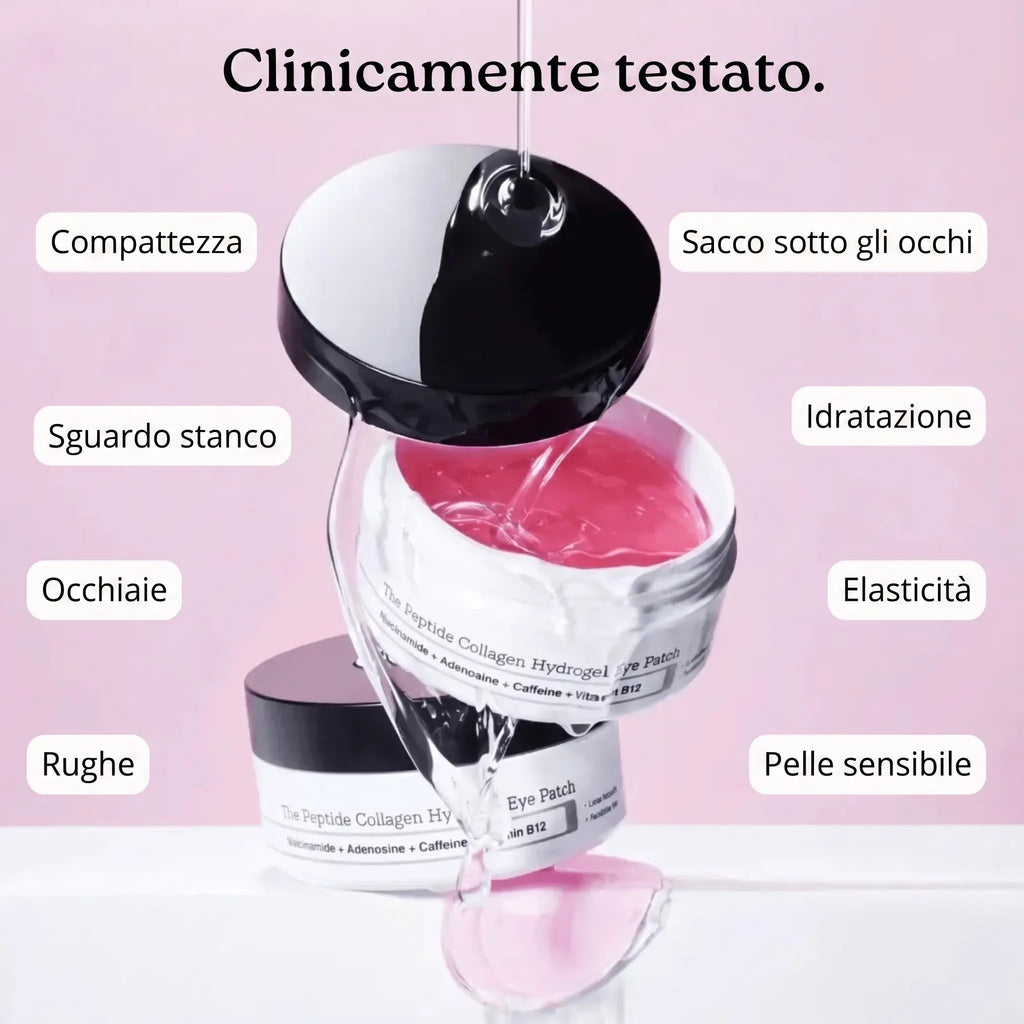 Cerotti oculari in idrogel di peptidi e collagene